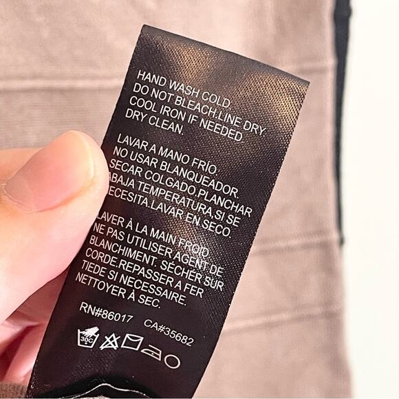 2B Bebe Womens Colorblock Stretch One Shoulder Bodycon Dress Brown Black Large - Picture 9 of 11